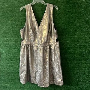 Plus Gold/Metallic Dress